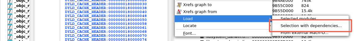 Load > Selection with dependencies...