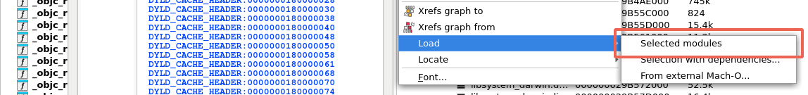Load > Selected modules