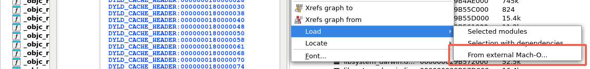 Load > From external Mach-O...