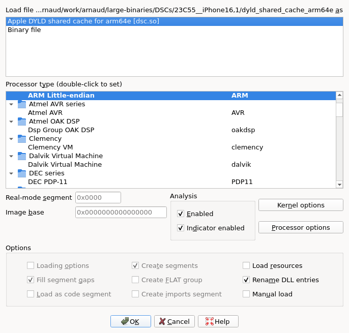 DSC open dialog